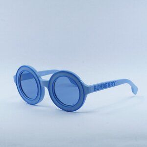 Burberry Kids JB4386 404572 Sunglasses Azure Round Frame, Light Blue Lenses